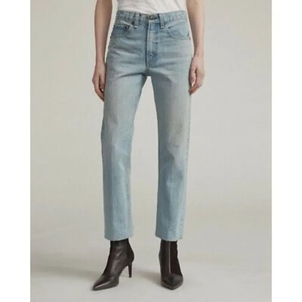 Rag & Bone Nelly High Rise Ankle Straight in Blue Size 24